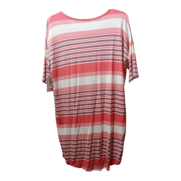 NWT LuLaroe Irma Tunic Coral Teal Waffle Size XXS 0 - Picture 3 of 8